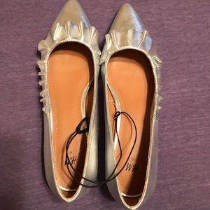 H&M Silver Flat Shoes